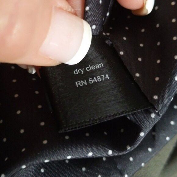 The Limited olive green military style jacket, shoulder pads, gold buttons XS - Picture 7 of 7